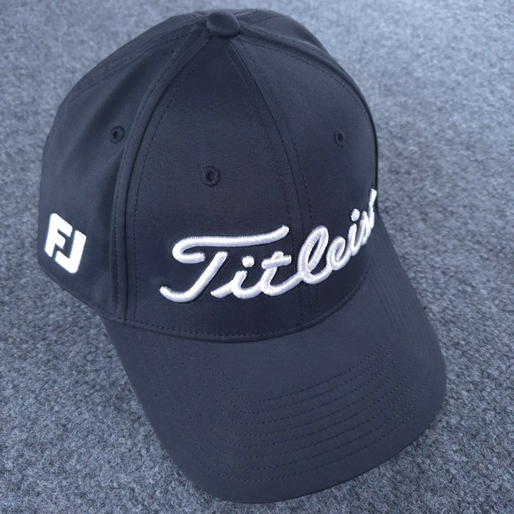 Titleist Other - Titleist Tour Performance Golf Hat Black Adjustable FJ Pro V1 Logue Embroidery